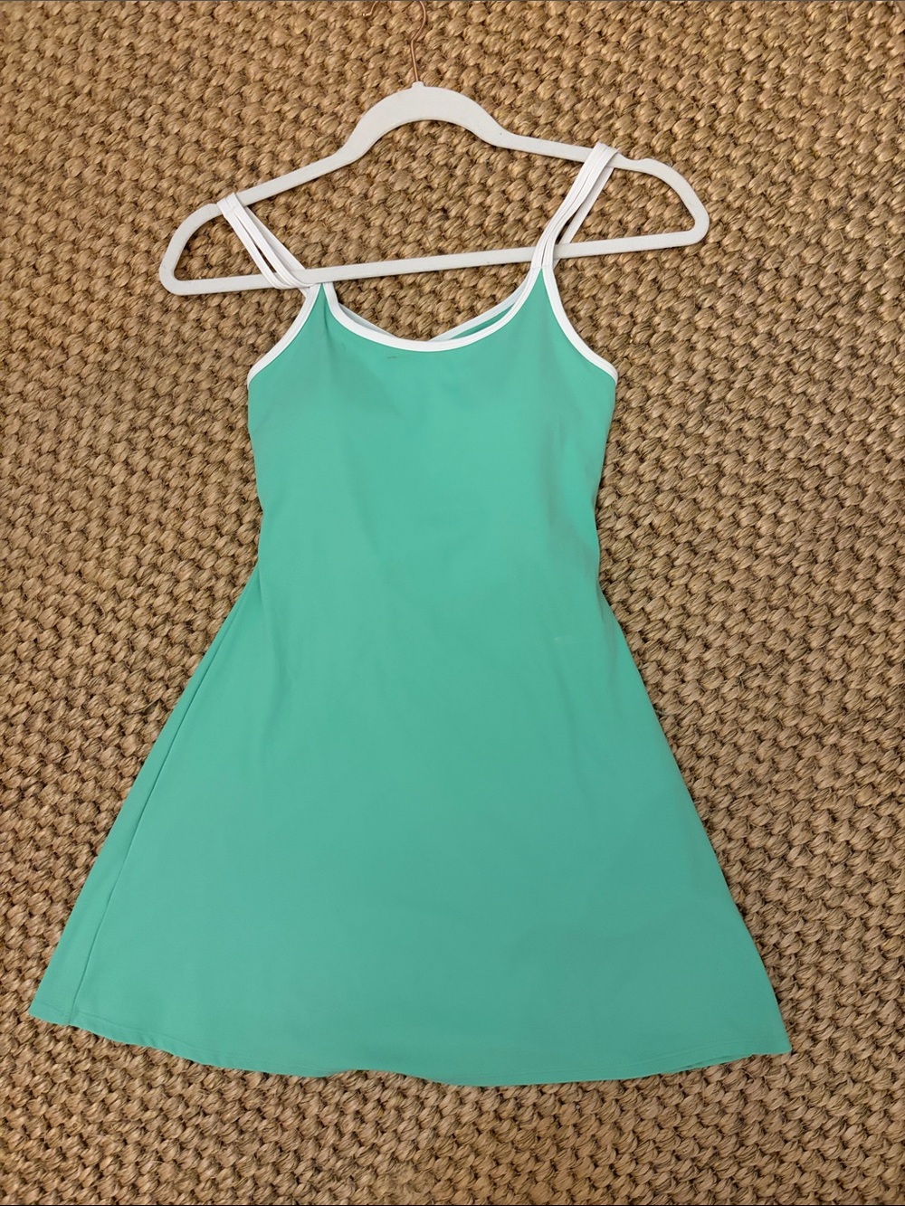 One-Piece athletic Dress with White Trim.